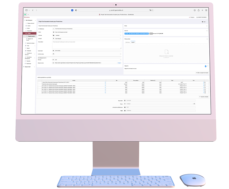 gesmobile-gestionprojet Gestion de projets et tableau de bord dans GesMobile avec suivi des tâches et jalons.