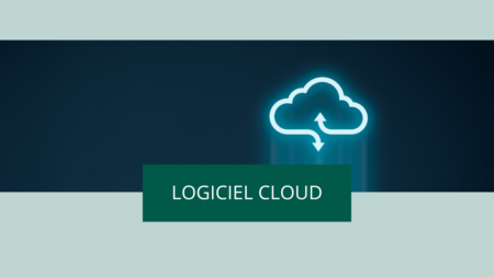 Illustration d'un nuage avec flèches de synchronisation, symbolisant l'accès aux données depuis n'importe où
